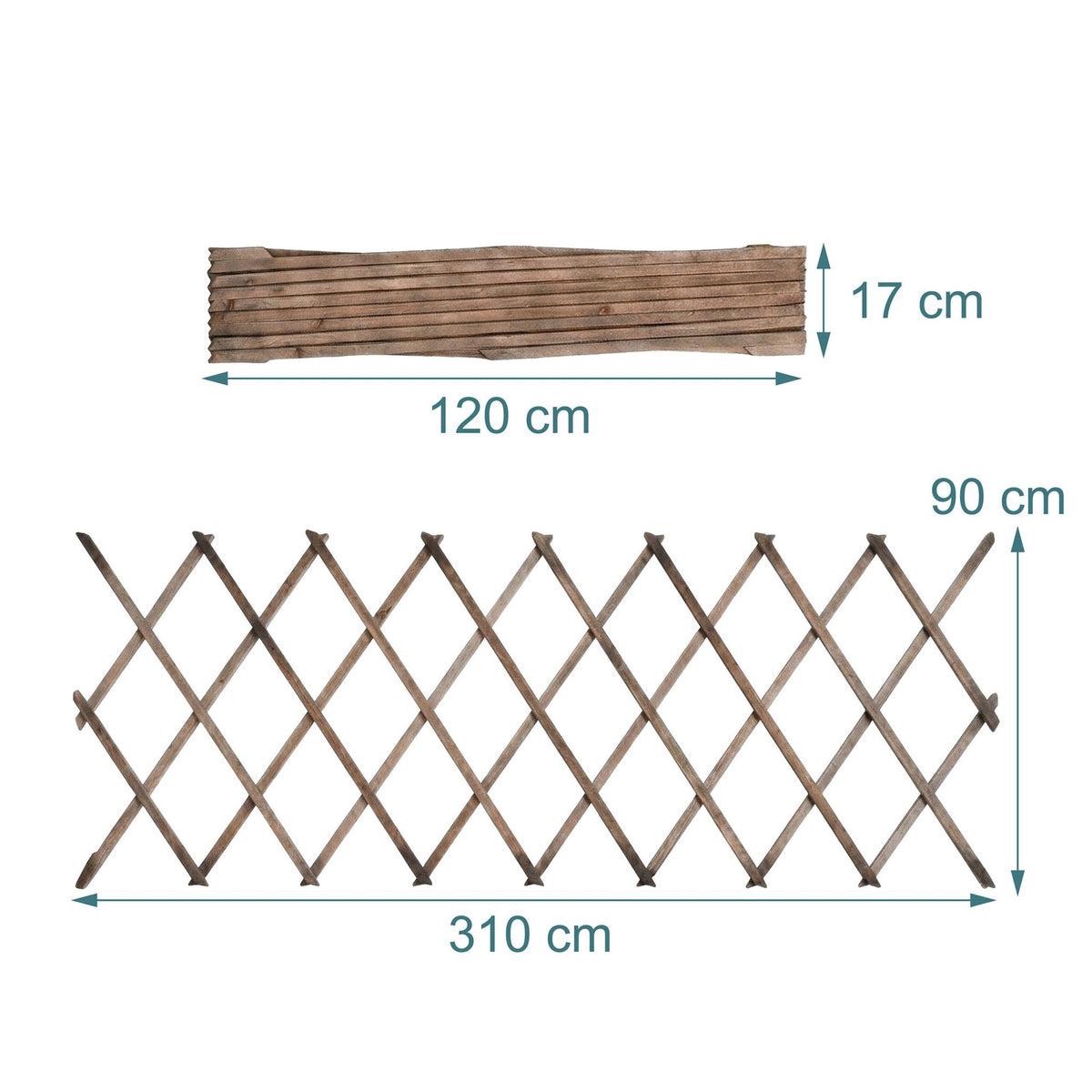 Wall-Mounted Plant Trellis, 3-Piece XXL Extendable
