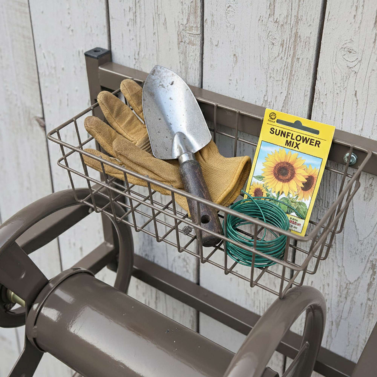 Wall-Mounted Stainless Hose Reel with Crank