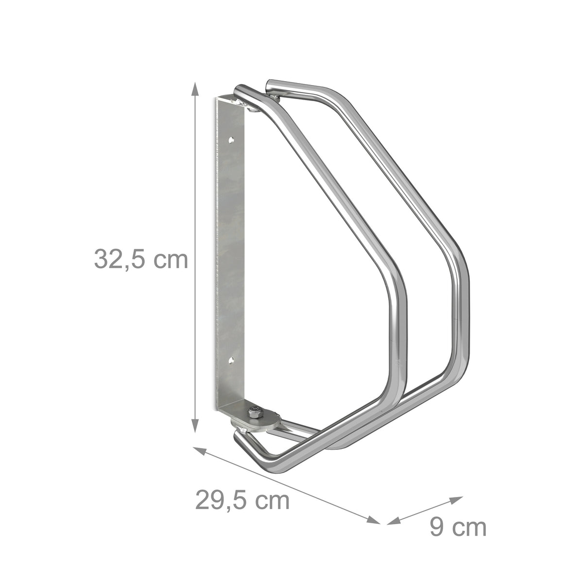 Wall-Mounted Swivelling Bike Rack Set, Steel