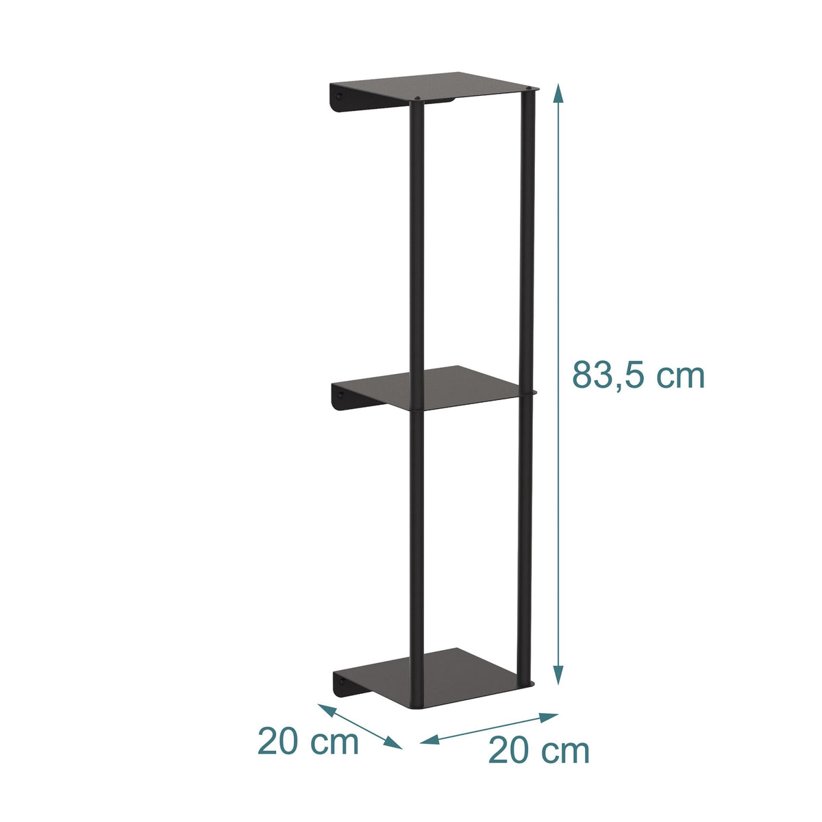 Wall-Mounted Towel Rack with Shelf, Metal
