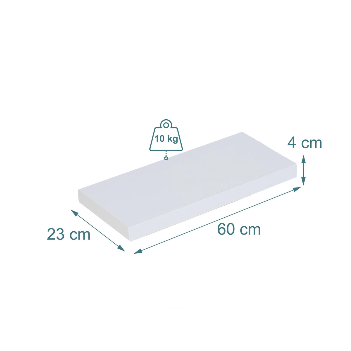 Wall Shelf With Metal Bracket – Wall-Mounted Floating