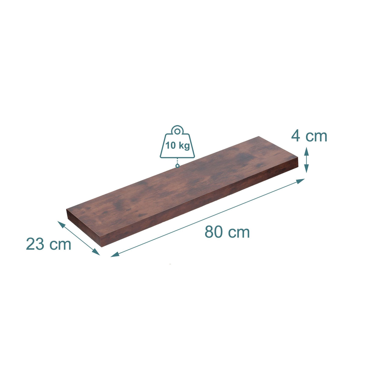 Wall Shelf with Metal Bracket – Living Room or Kitchen