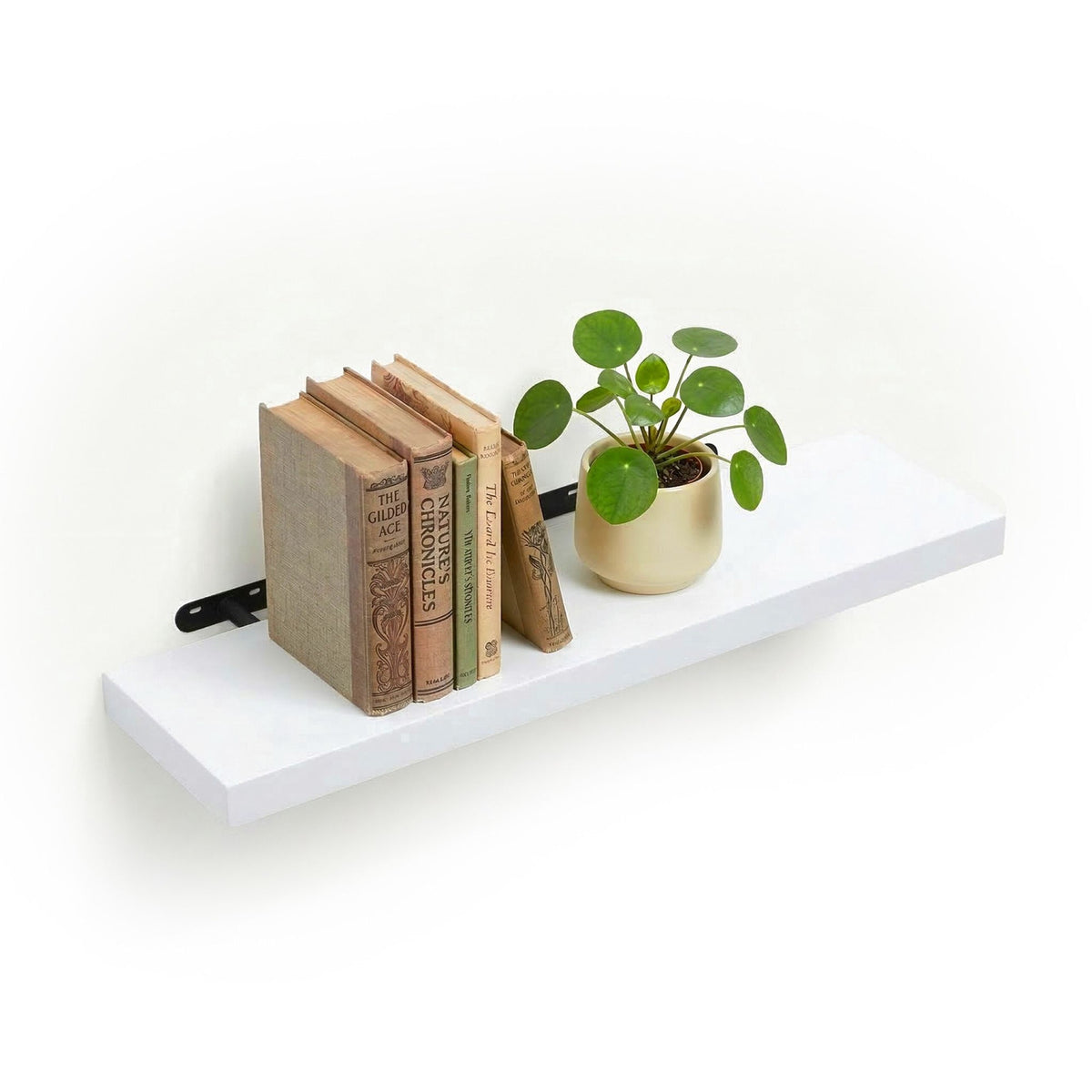 Wall Shelf with Metal Bracket – Living Room or Kitchen