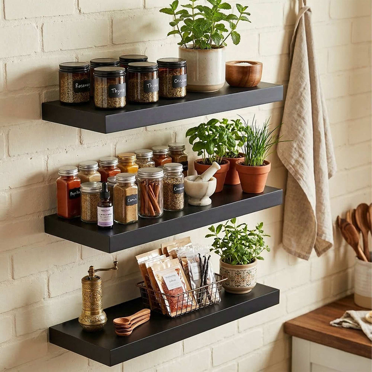 Wall Shelves Set of 3 for Living Room or Bedroom