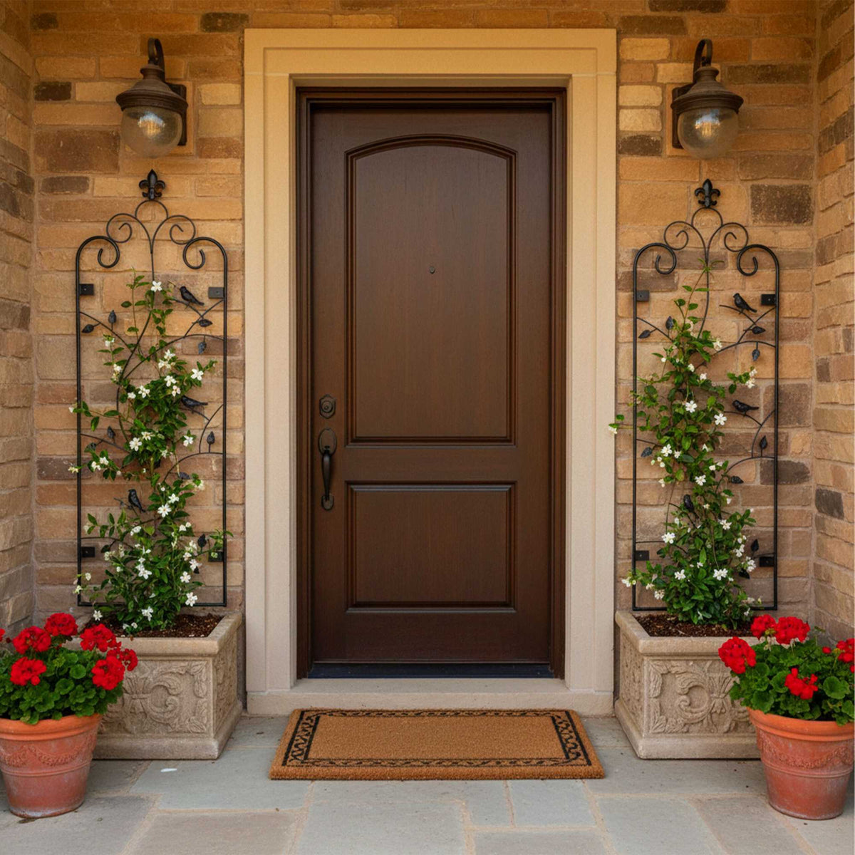 Wall Trellis Set, 2-Pack Powder-Coated Steel Climber