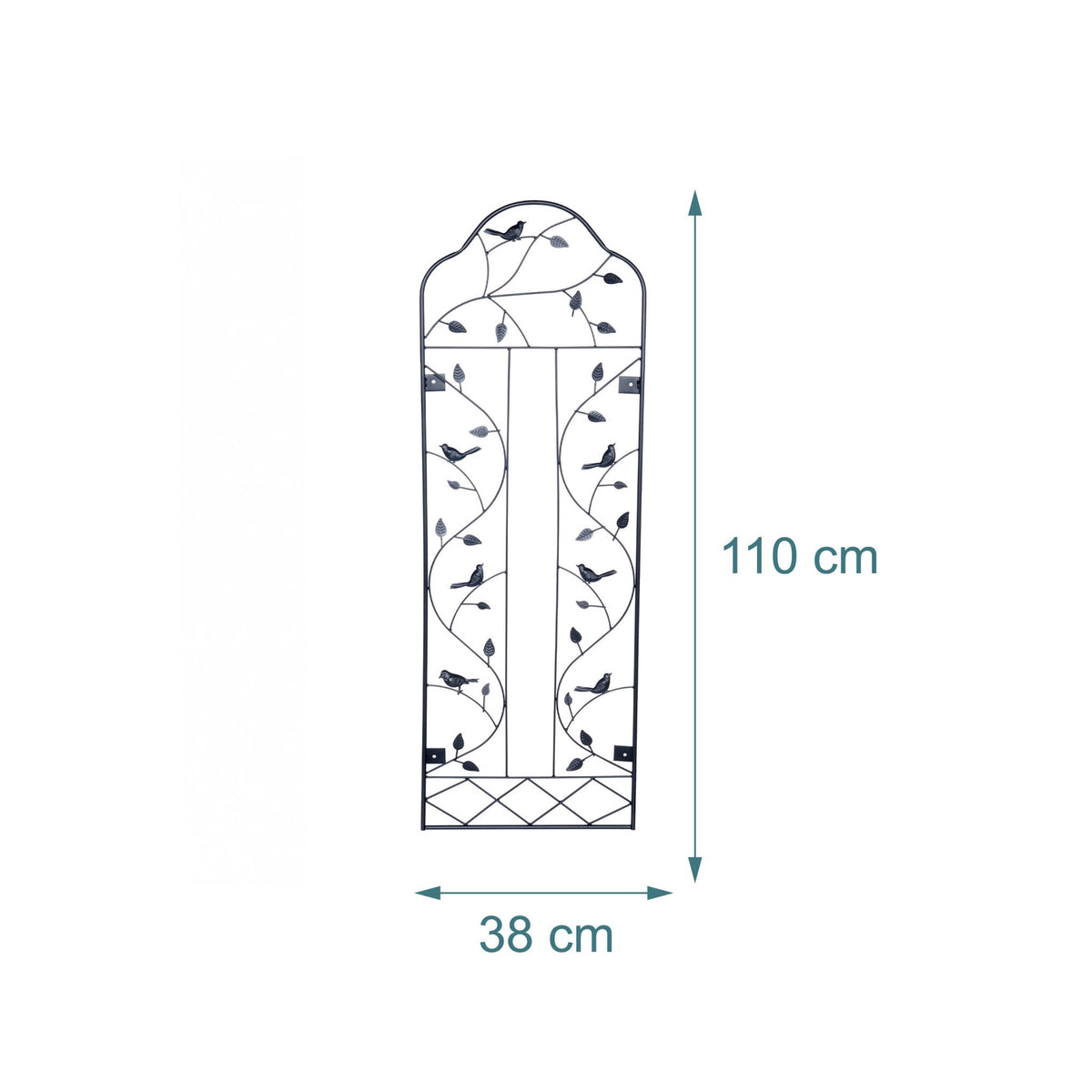 Wall Trellis Set, 2-Pack Powder-Coated Steel for Vines