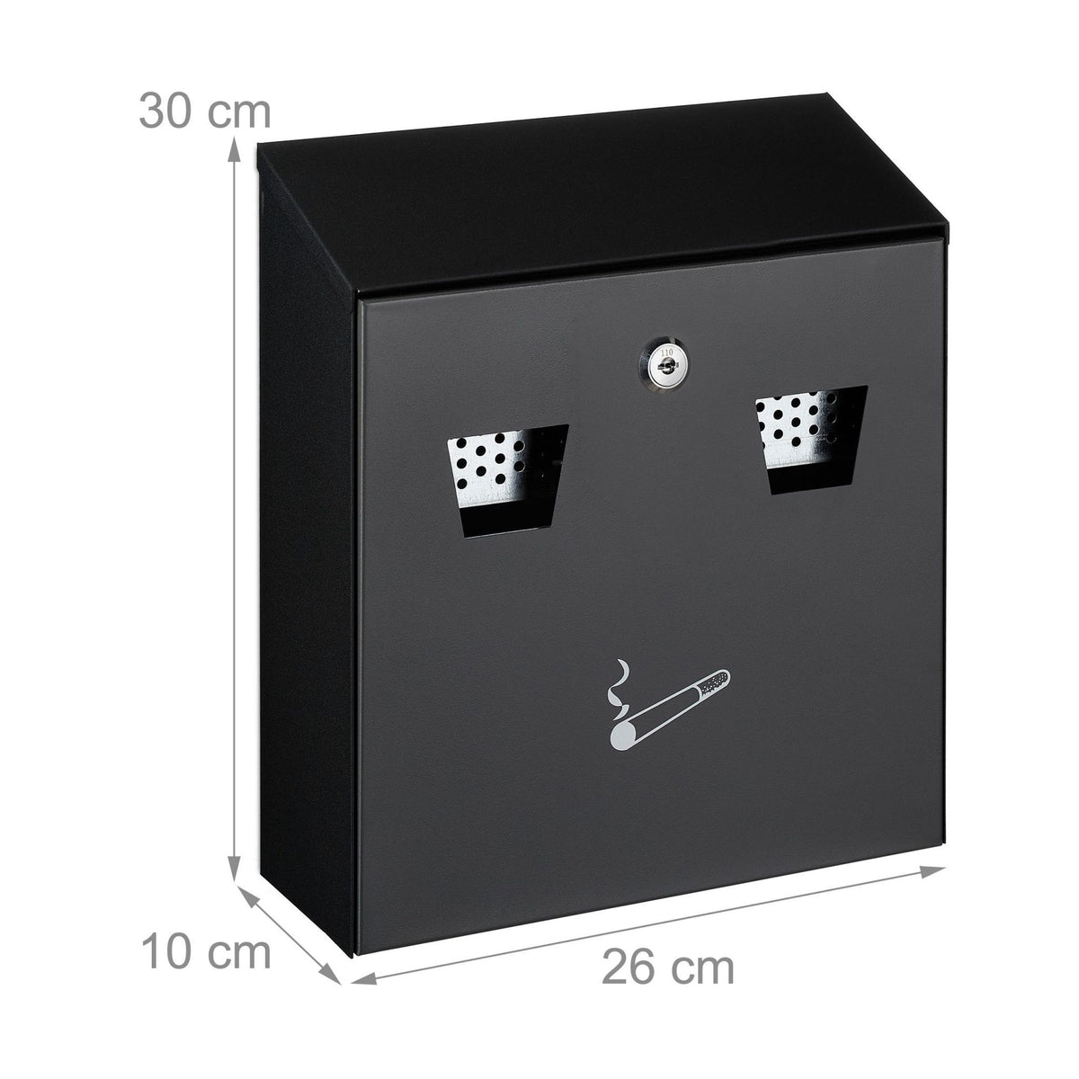 Wall ashtray for outdoor use