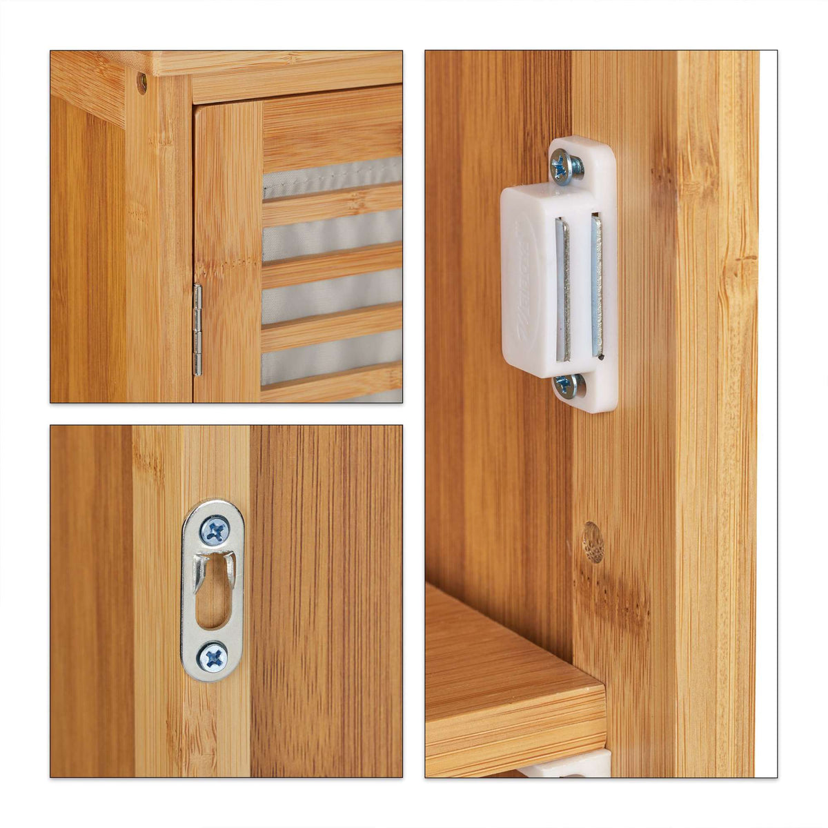 Wall cabinet for bathroom in bamboo