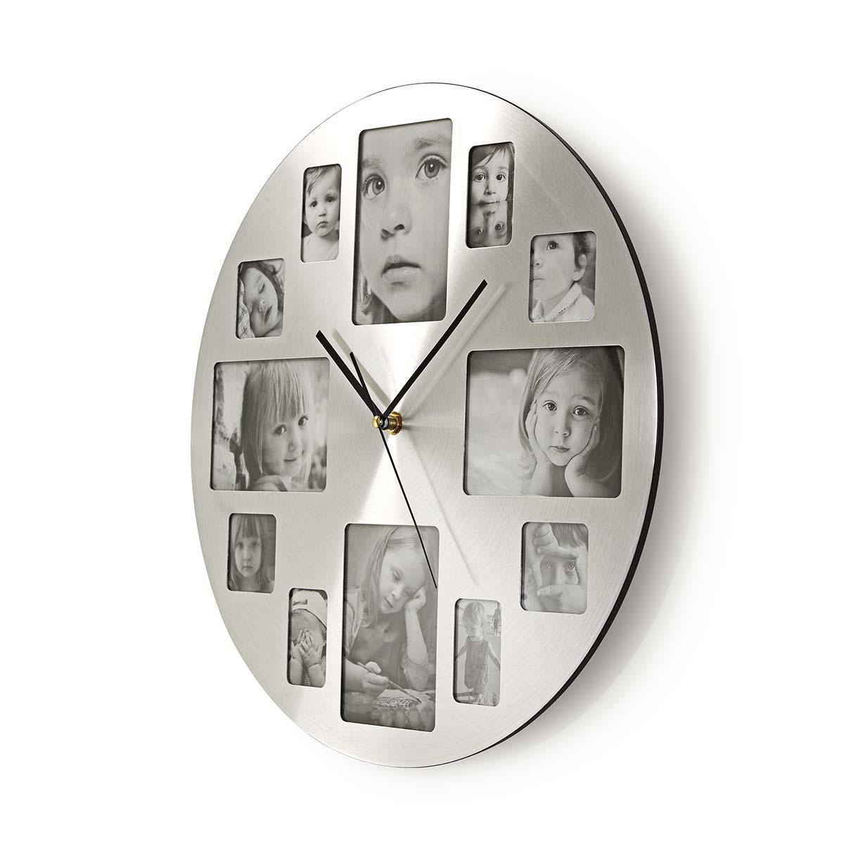 Wall clock | Diameter: 400 mm | Metal | Silver