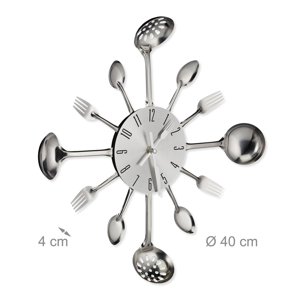 Wall clock cutlery