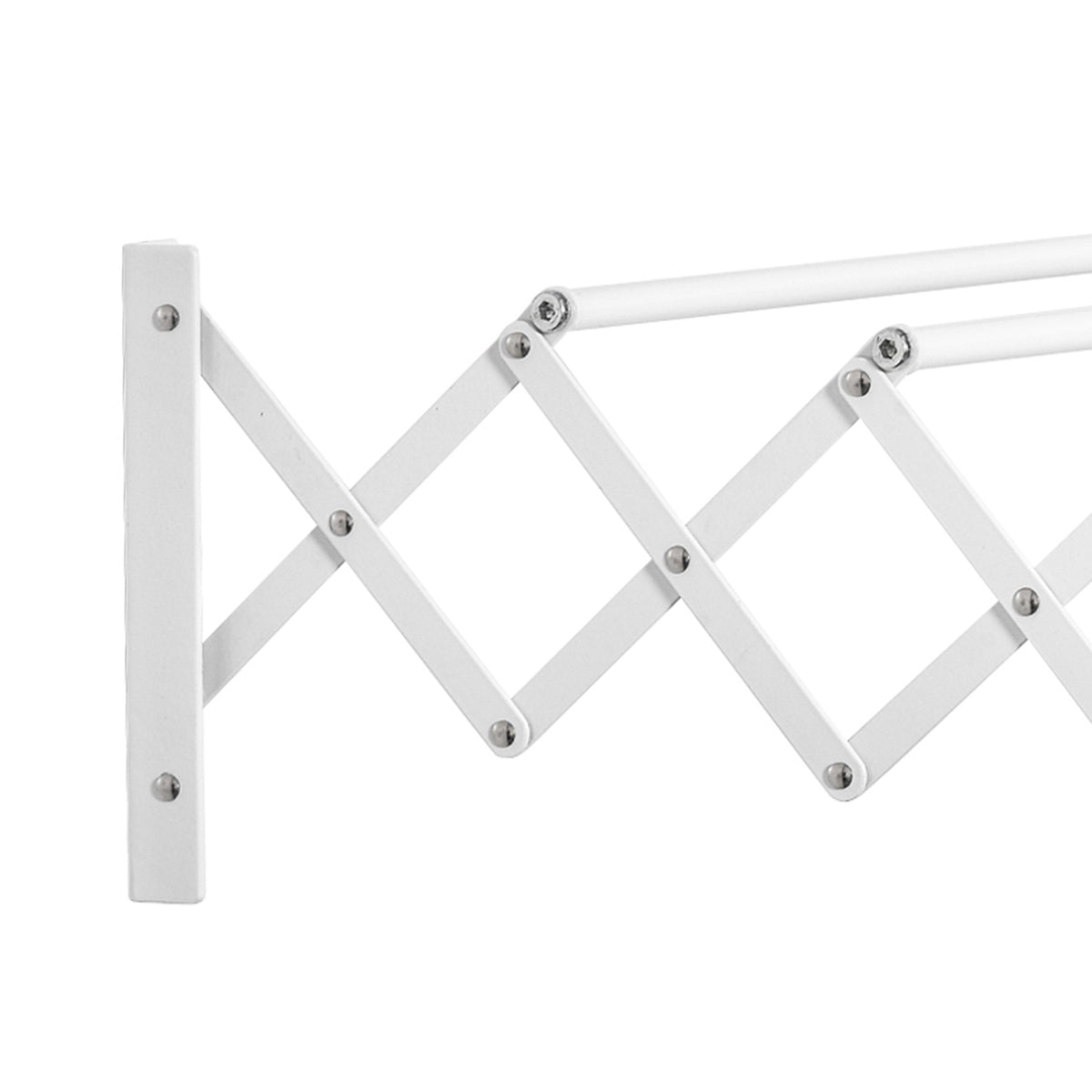 Wall dryer, 57.5cm, clothes rack, space-saving tumble dryer, for indoor and outdoor use, metal, white, 63.5 x 60 x 20 cm
