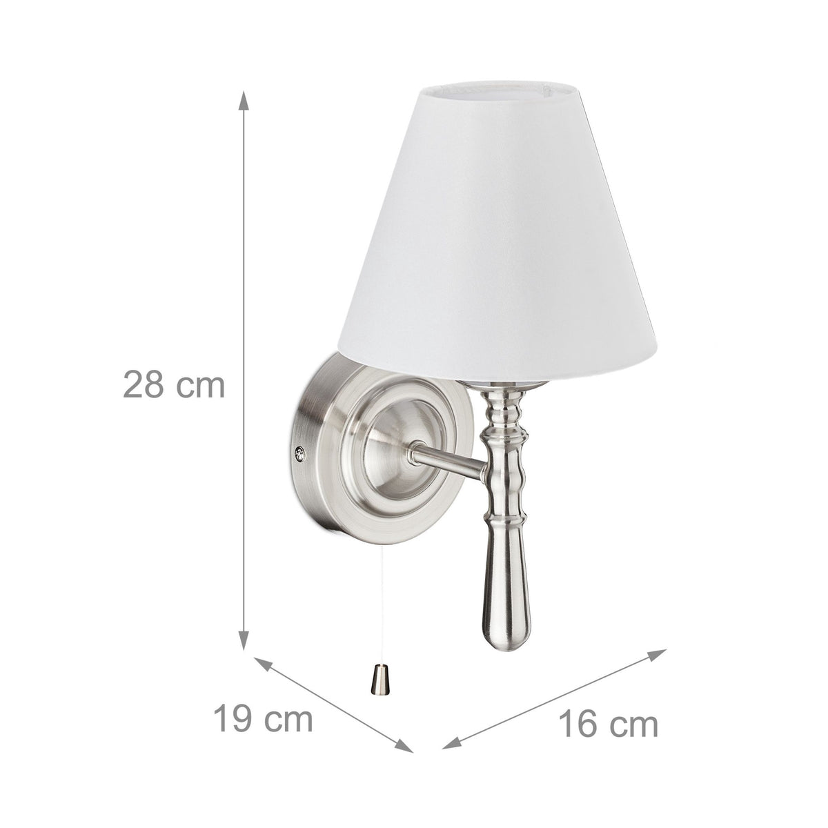 Wall lamp with screen
