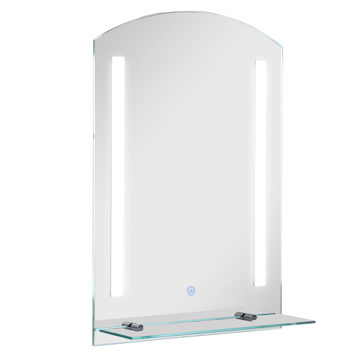 Wall mirror bathroom mirror with shelf, LED 15W, waterproof, 50x15.5x70cm, bathroom mirror