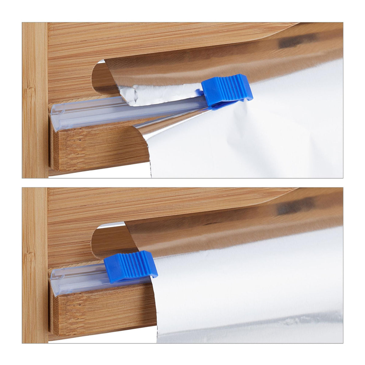 Wall roll holder with spice shelf