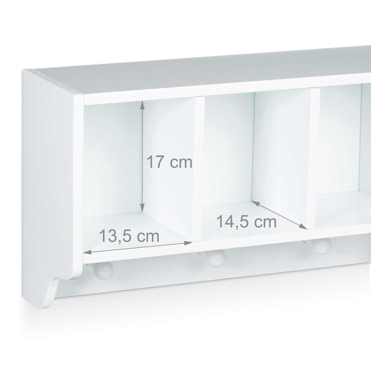 Wall shelf for children with clothes hook ALBUS