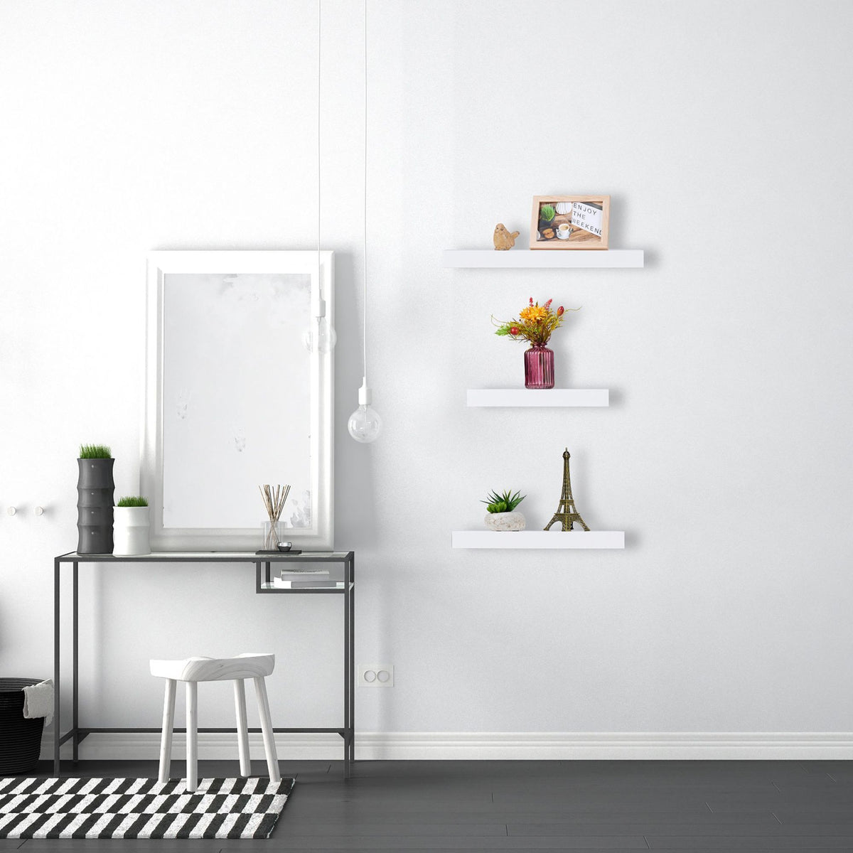 Wall shelf set of 3