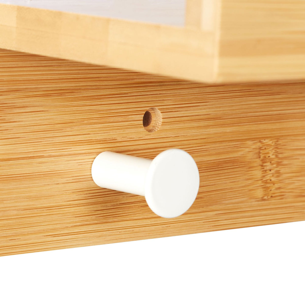 Wall shelf with 3 hooks