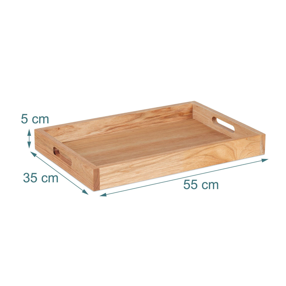 Walnut & MDF Serving Tray with Handles