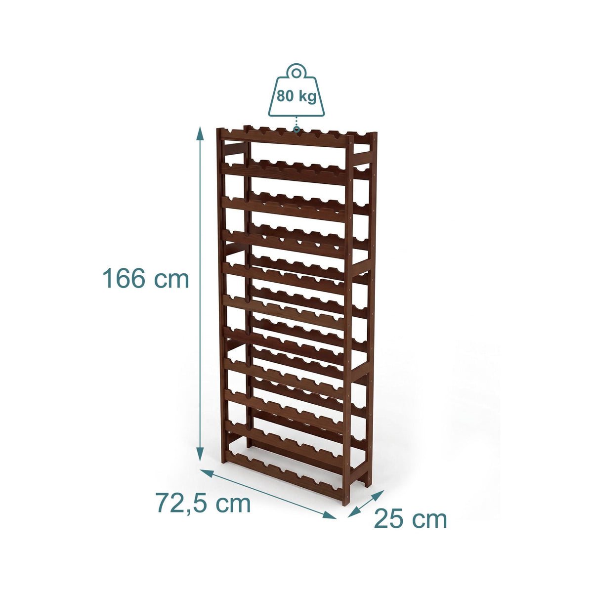 Walnut Wine Rack – Horizontal Bottle Holder
