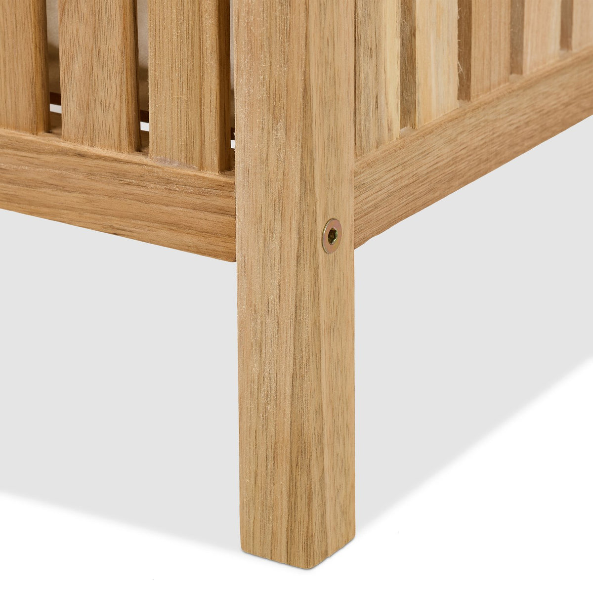 Walnut Wood Laundry Chest with Cushion Seat