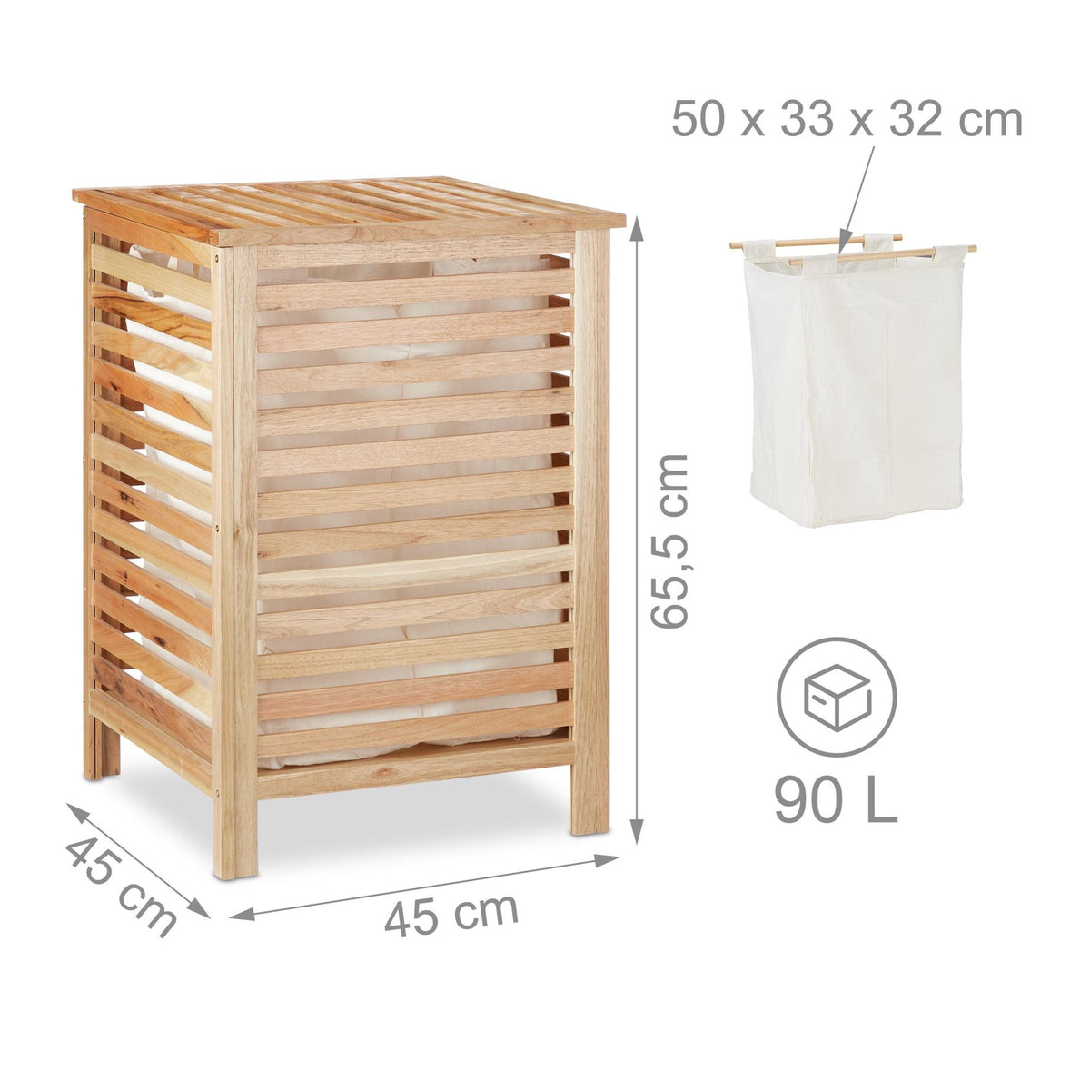 Walnut Wood Washing Basket