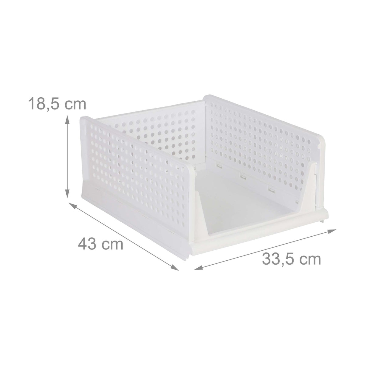 Wardrobe Organiser Set, 5 Stackable White Boxes