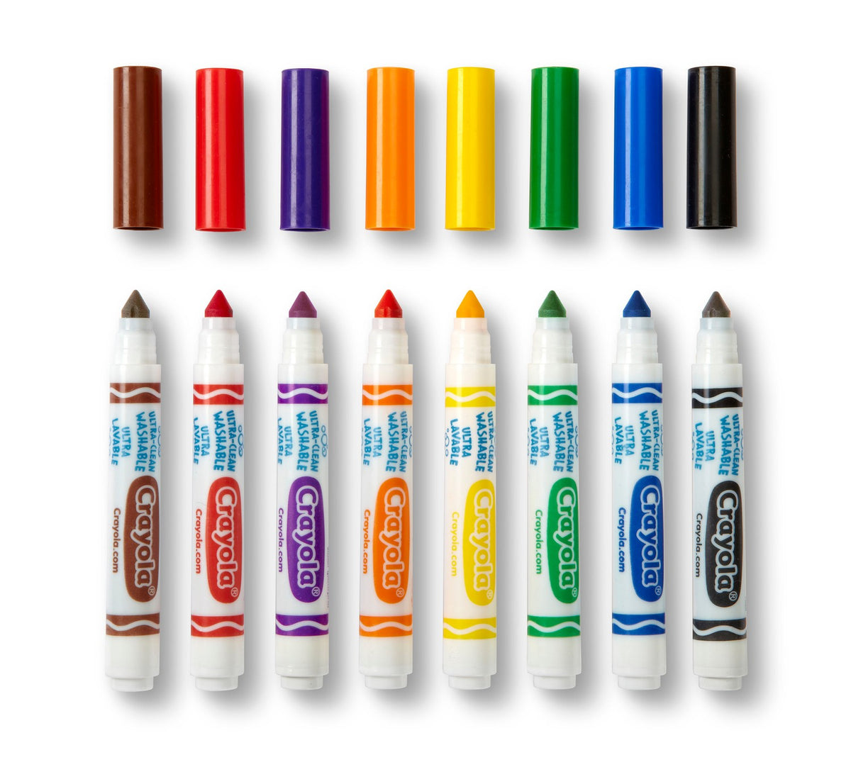 Washable Broad Markers, 8-Pack, Easy Clean