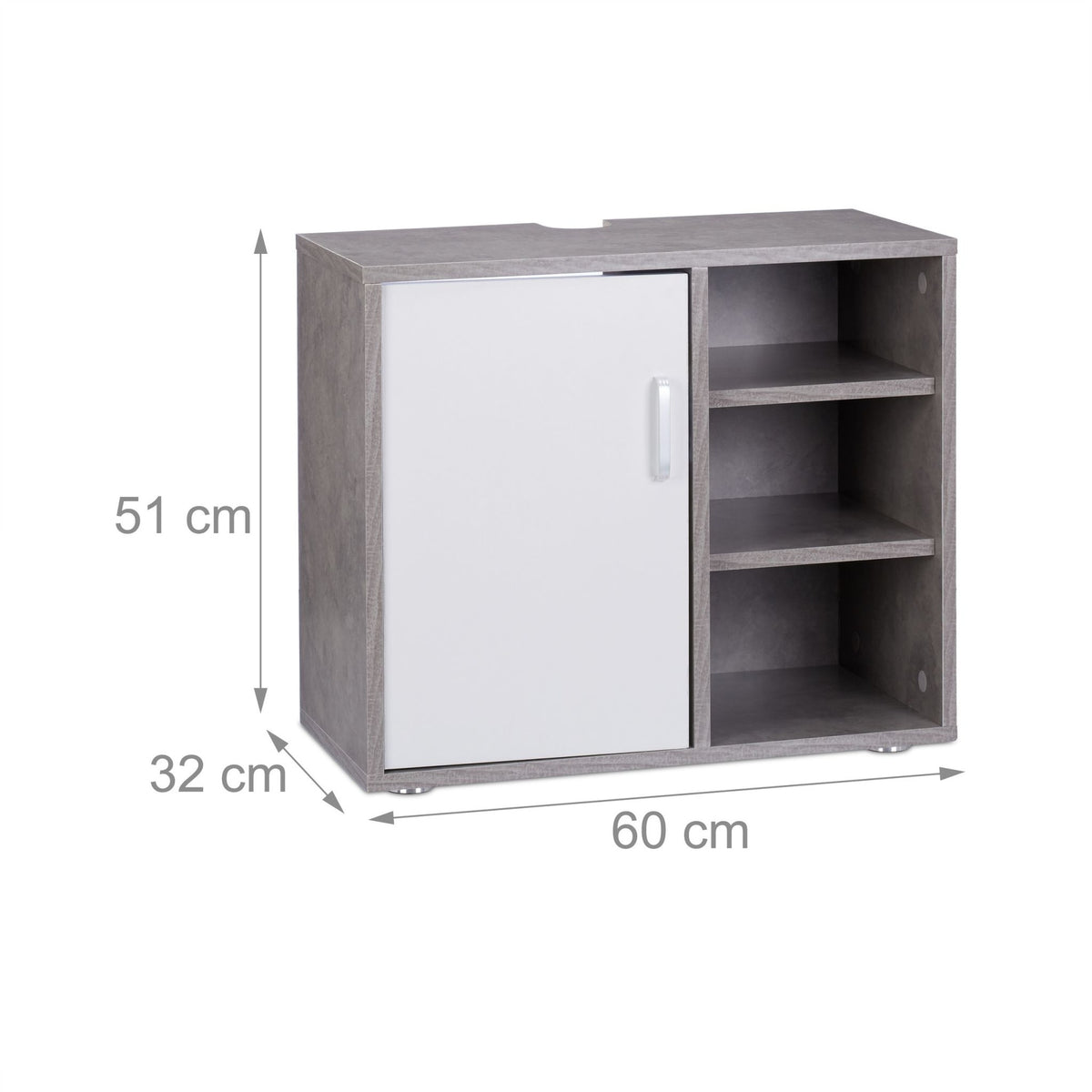 Washbasin cabinet 4 compartments