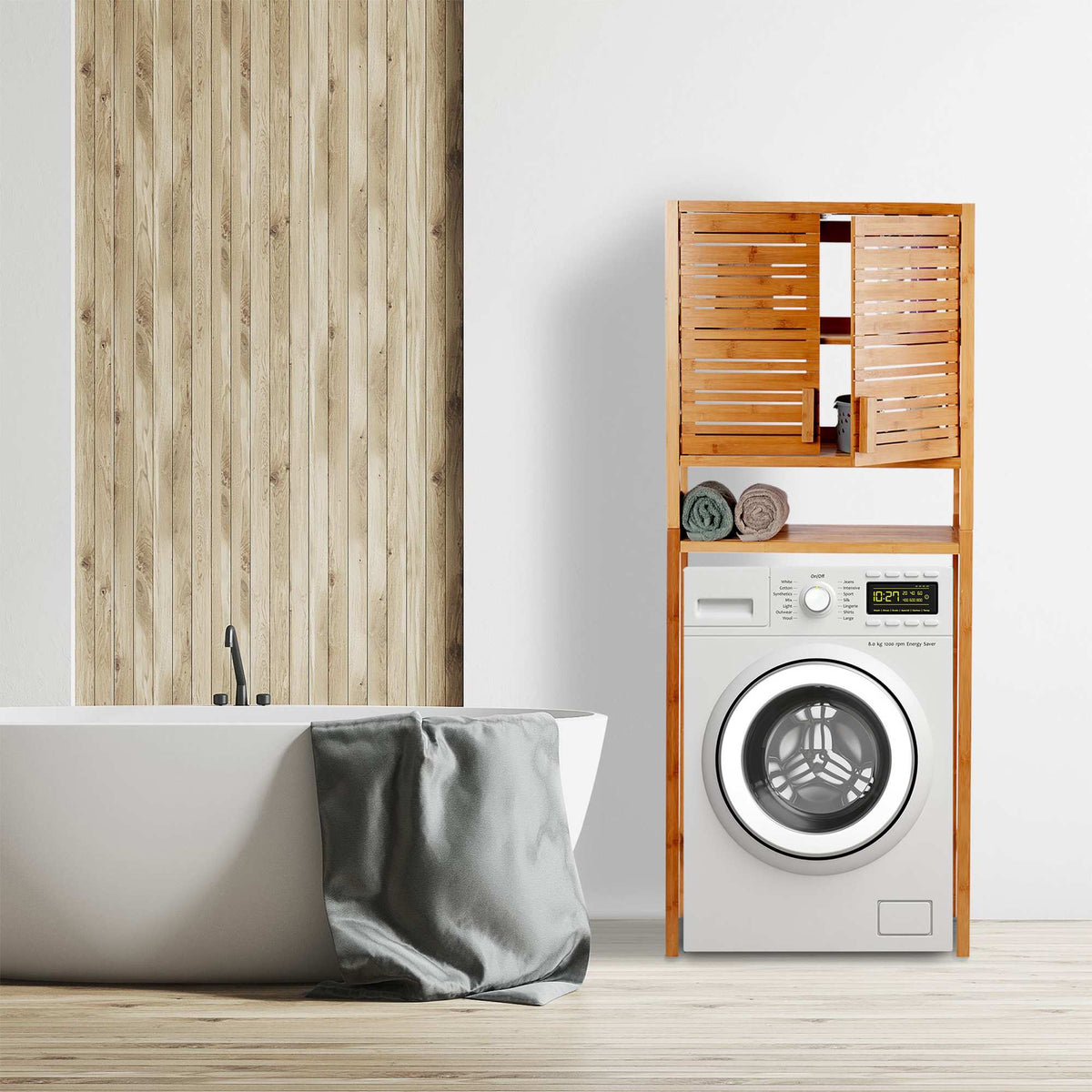 Washing machine cabinet in bamboo