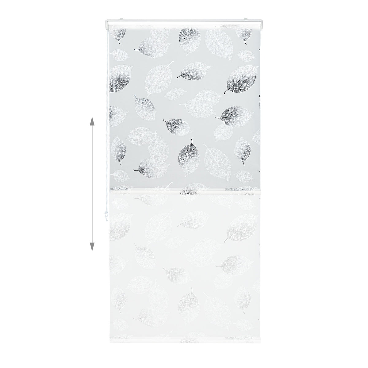 Water-Repellent Leaf Pattern Roller Blind for Bathroom