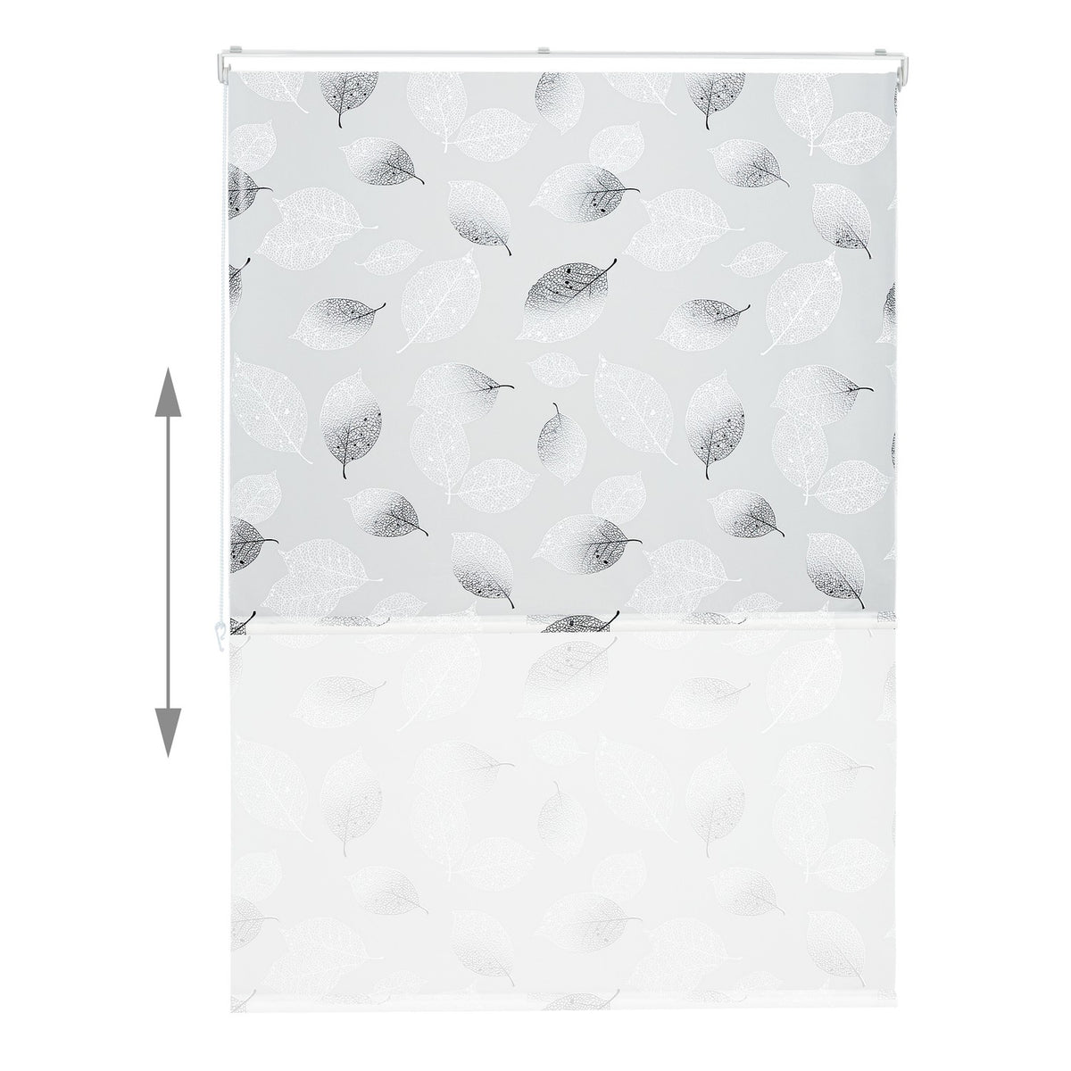 Water-Repellent Leaf Pattern Roller Blind for Bathroom