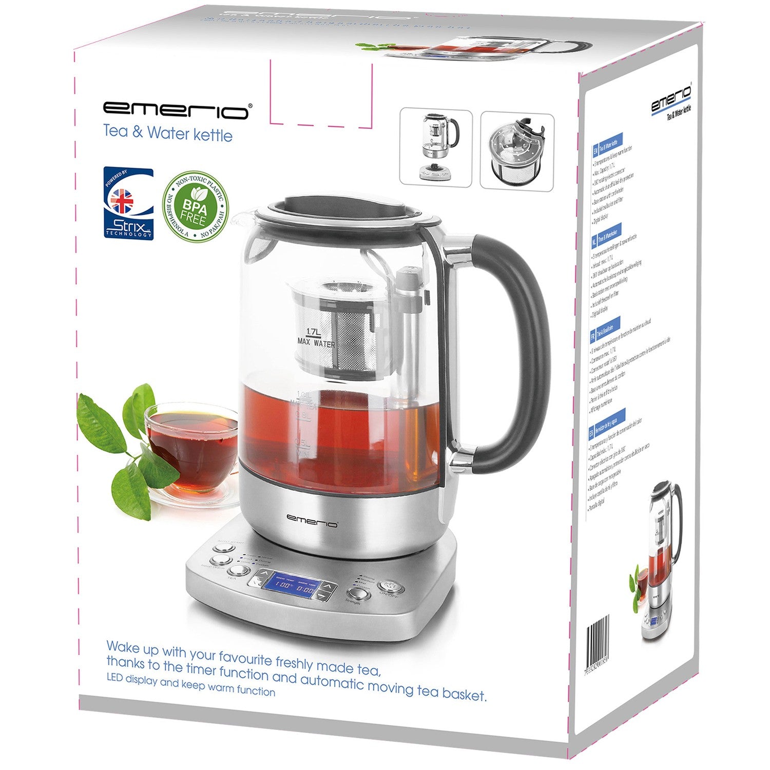 Water/Tea maker 1.7l Glass Temp. WK-122248