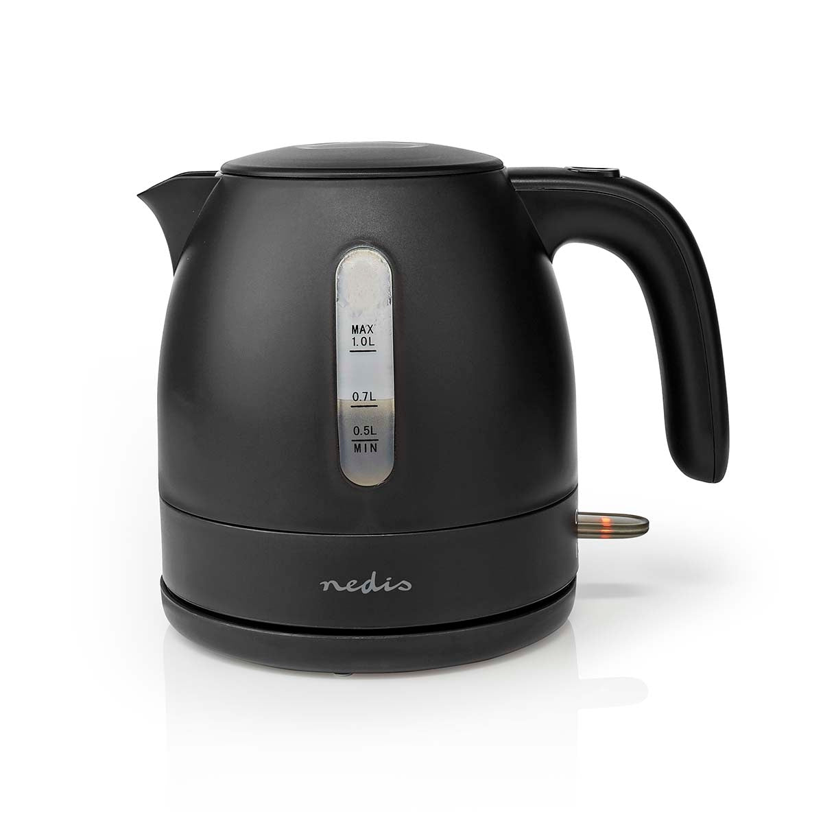 Water boiler | 1.0 l | Plastic | Black | Rotatable 360 degrees | Concealed heating element | Strix® Control | Boil-dry function