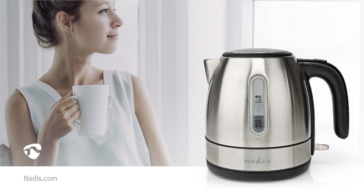 Water boiler | 1.0 l | Stainless steel | Aluminum | Rotatable 360 degrees | Concealed heating element | Strix® Control | Boil-dry function