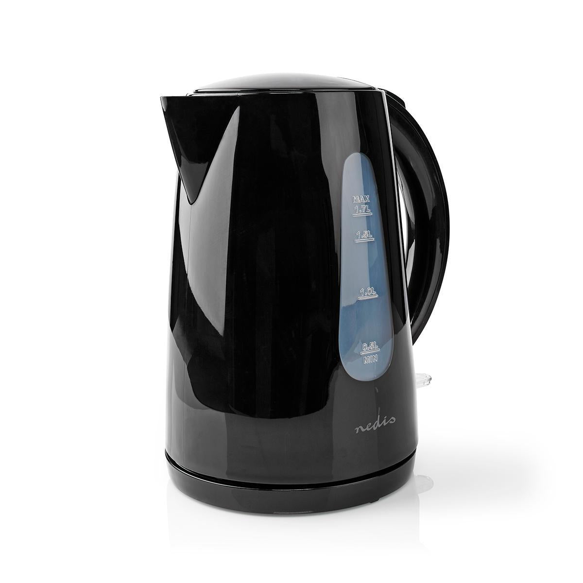 Water boiler | 1.7 l | Plastic | Black | Rotatable 360 degrees | Concealed heating element | Strix® Control | Boil-dry function