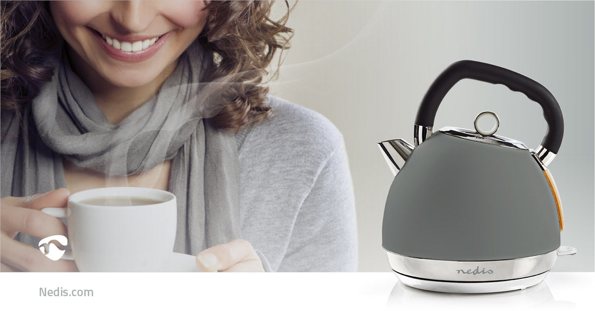 Water boiler | 1.8 l | Soft-Touch | Gray | Rotatable 360 degrees | Concealed heating element | Strix® Control | Boil-dry function