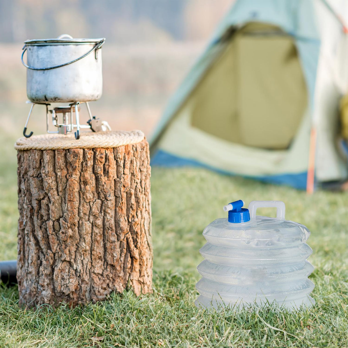 Water bottle collapsible in sets of 4 oval