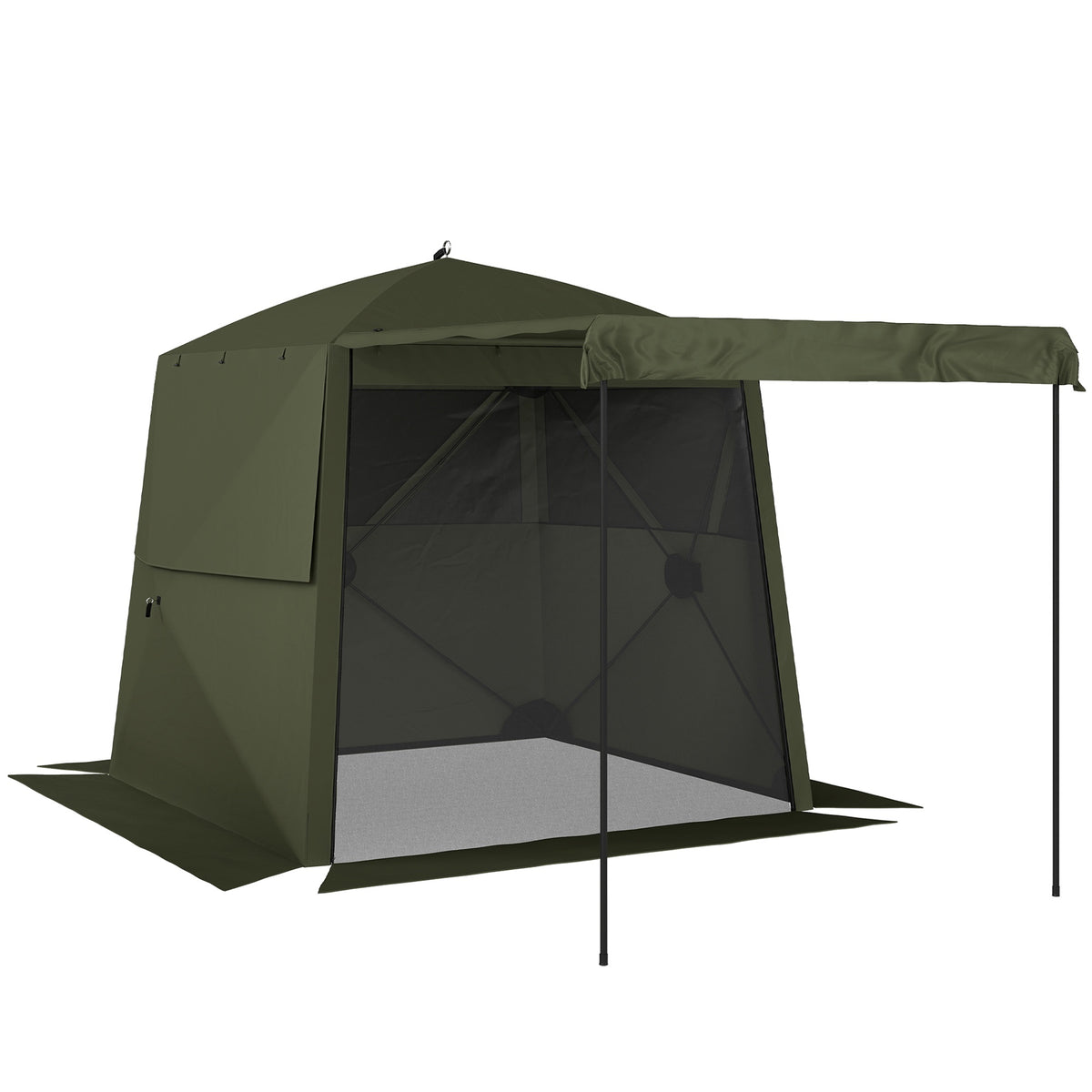 Waterproof 2x2m Pop-Up Gazebo with Mesh Windows