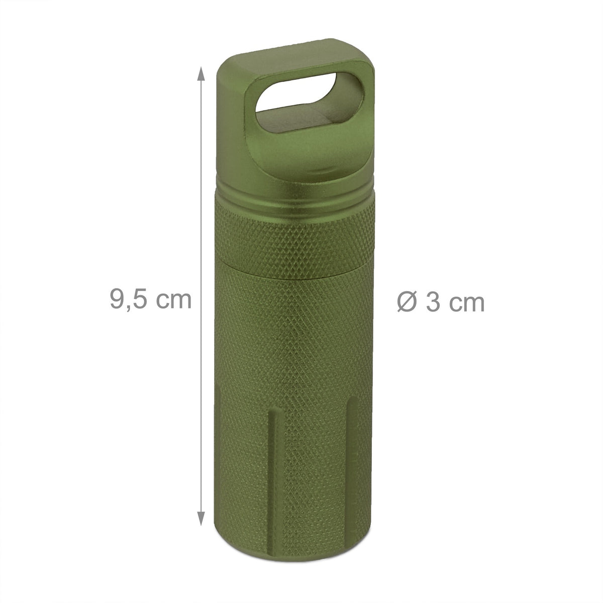 Waterproof Aluminium Keychain Capsules – Set of 3