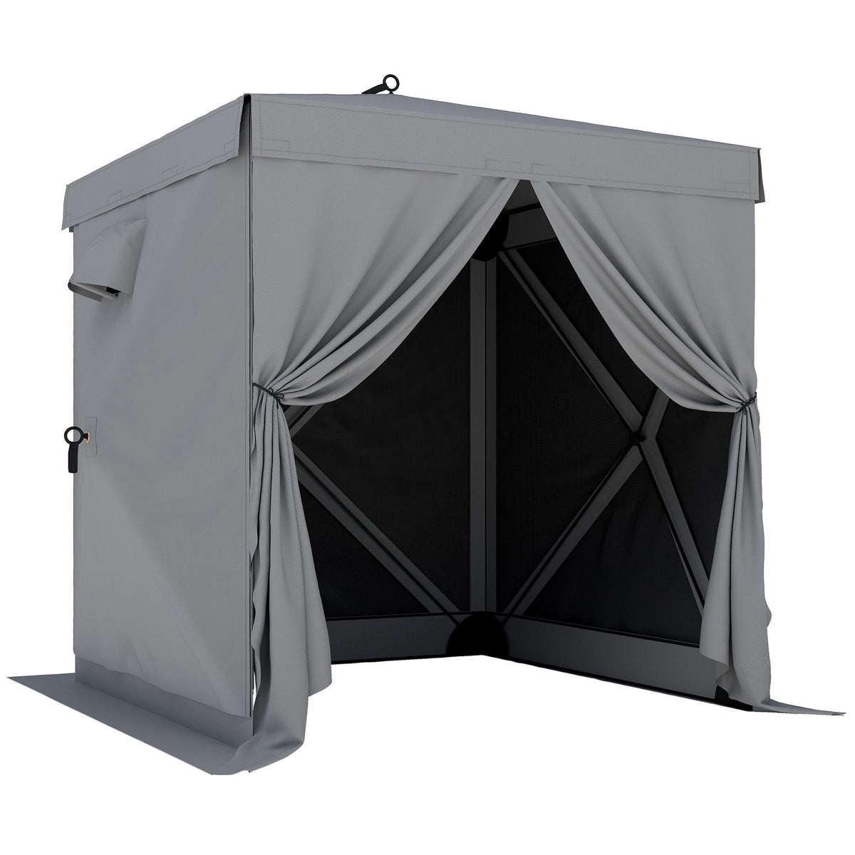 Waterproof Pop-Up Gazebo with Mesh Sides, 185x185 cm