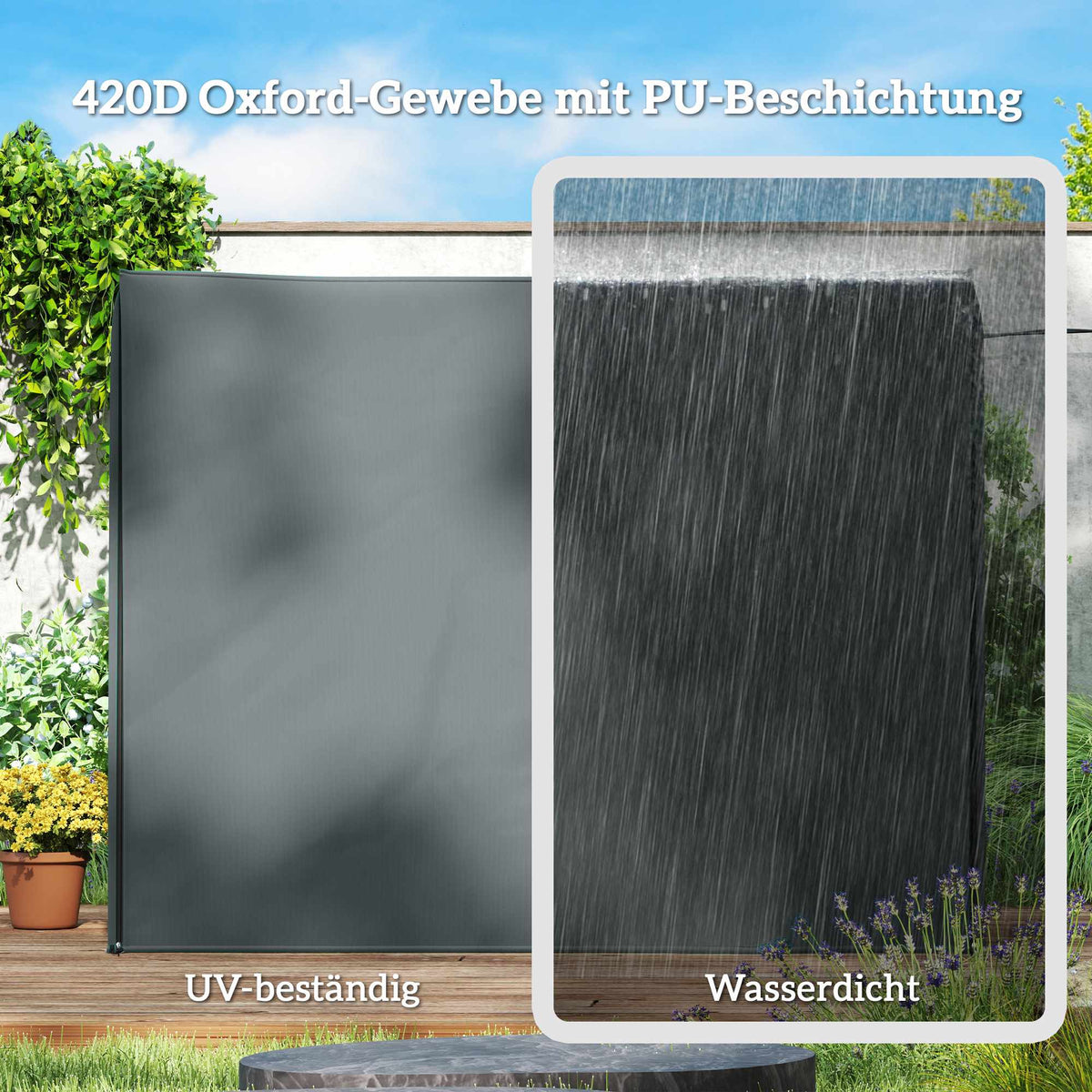Waterproof Swing Cover, 3-Seater, Oxford Fabric, 220x125x172 cm