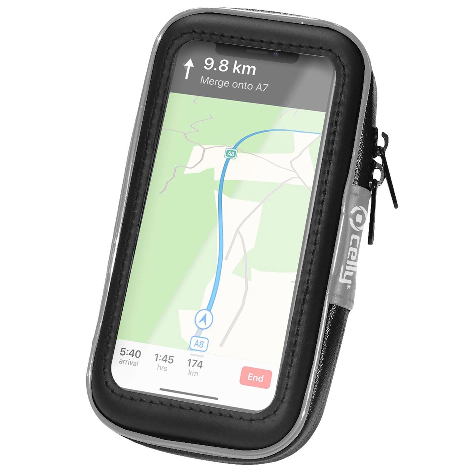 Waterproof mobile phone holder for bicycle