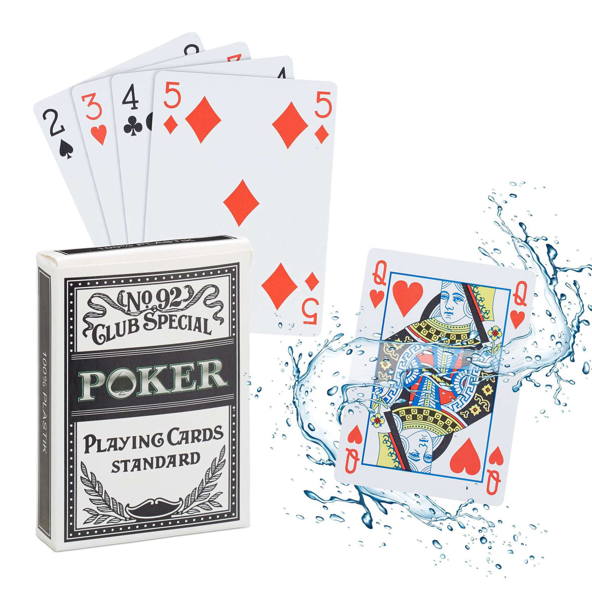 Waterproof plastic poker cards