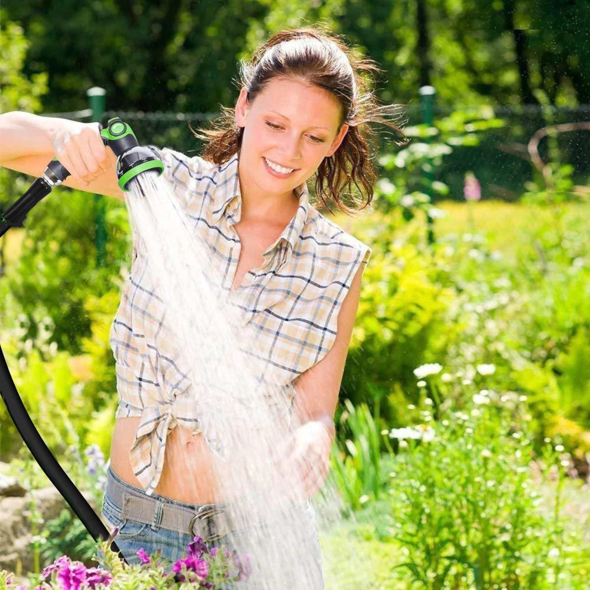 Weatherproof Black Garden Hose – UV-Resistant, Flexible
