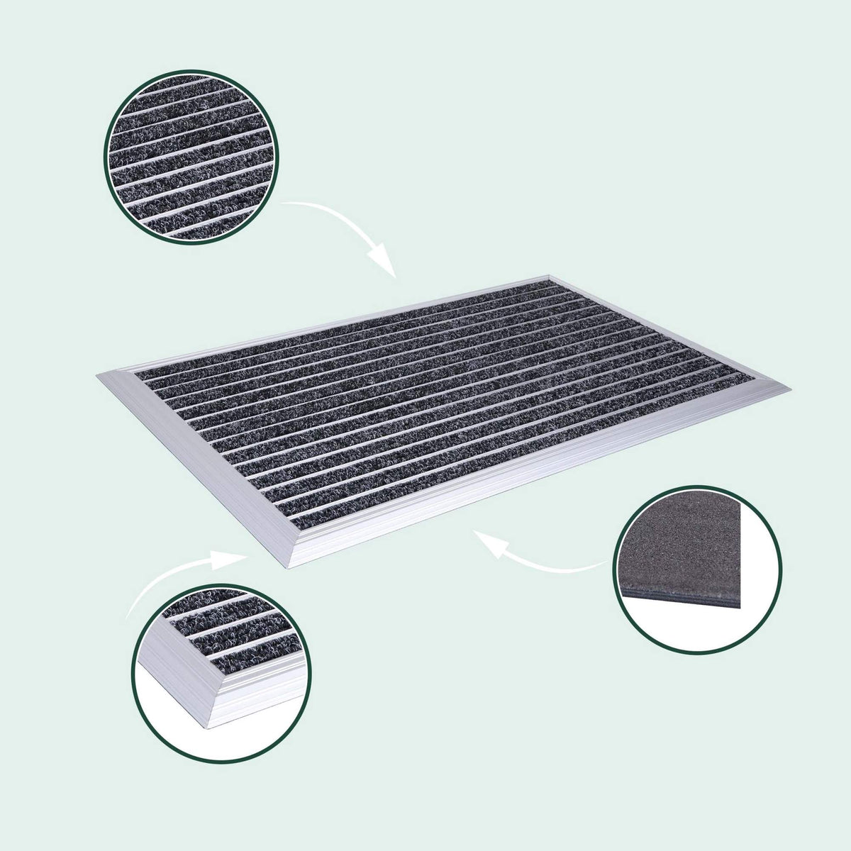 Weatherproof Entrance Mat – Aluminum Frame, Non-Slip