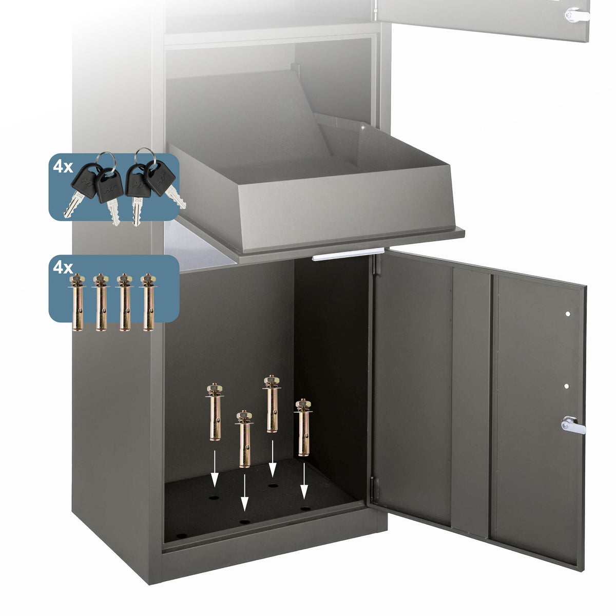 Weatherproof Letterbox with Secure Parcel Slot