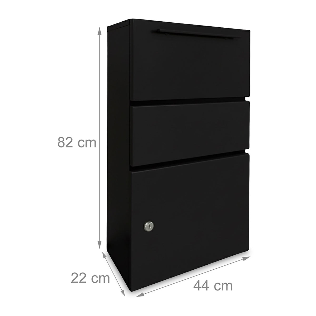 Weatherproof Metal Parcel Box with Lockable Compartment