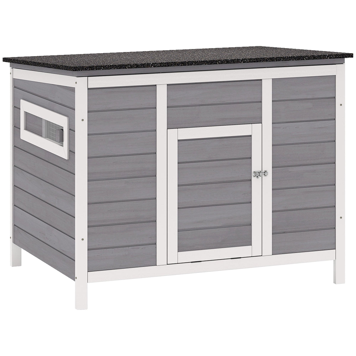 Weatherproof Wooden Duck House with Removable Floor, 93x70x72cm