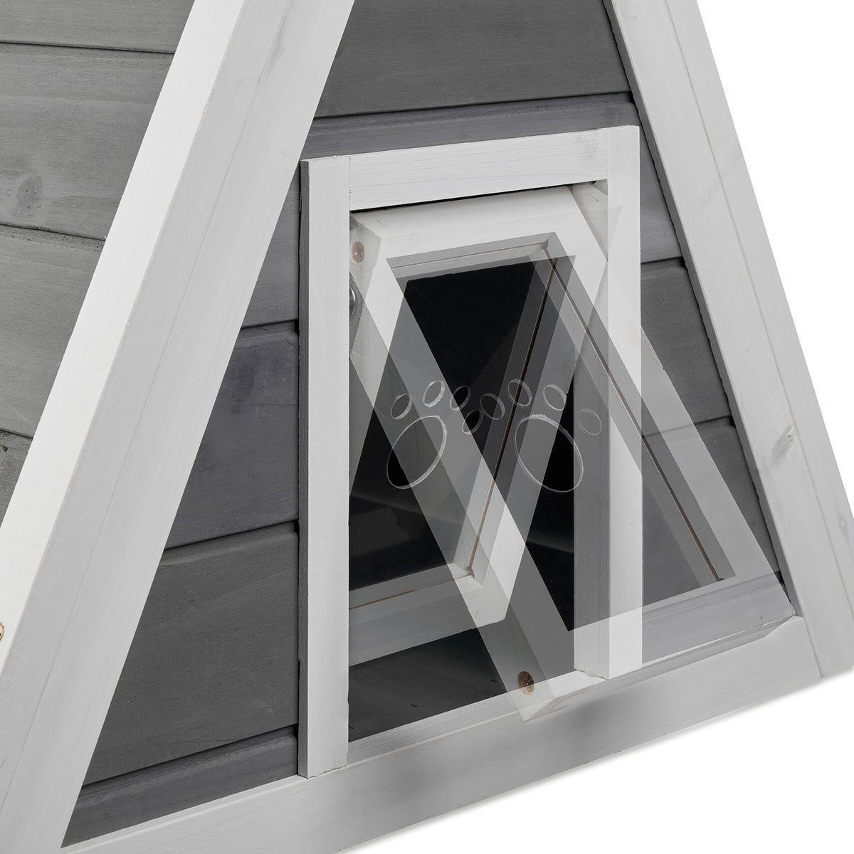 Weatherproof wooden cat house