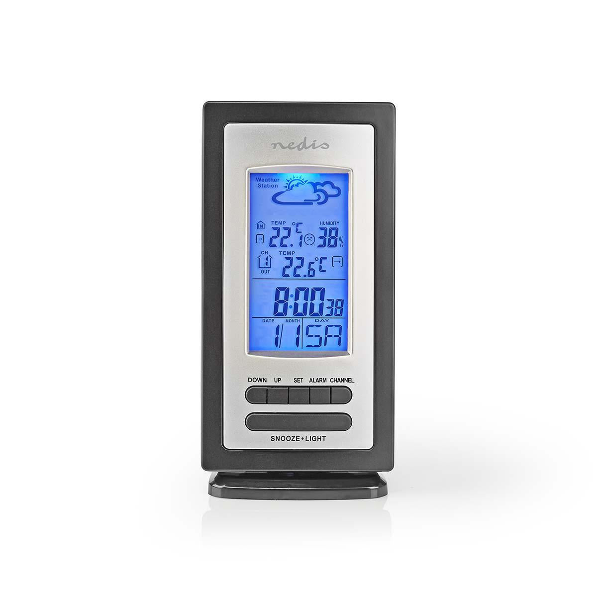 Weather station | Indoors & Outdoors | Including wireless weather sensor | Weather Forecast | Time display | LCD Screen | Alarm clock function